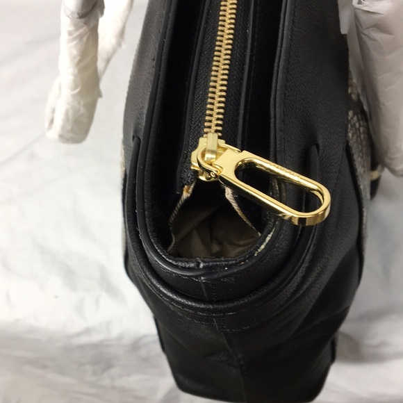 Talbots Top Zip Leather Snakeskin Tote Purse with Shoulder Straps NEW With Tags - Picture 8 of 15